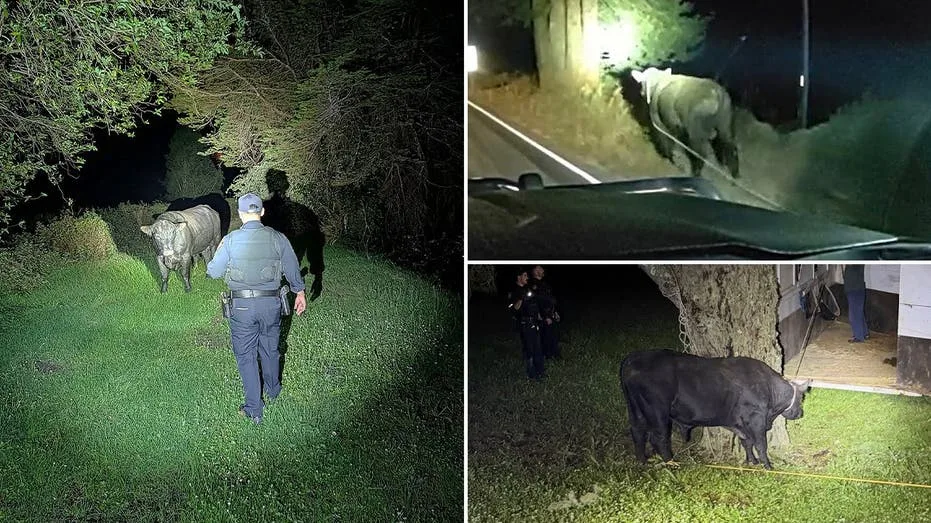 Cowboy Expertise Tames Loose Bull on Busy California Highway